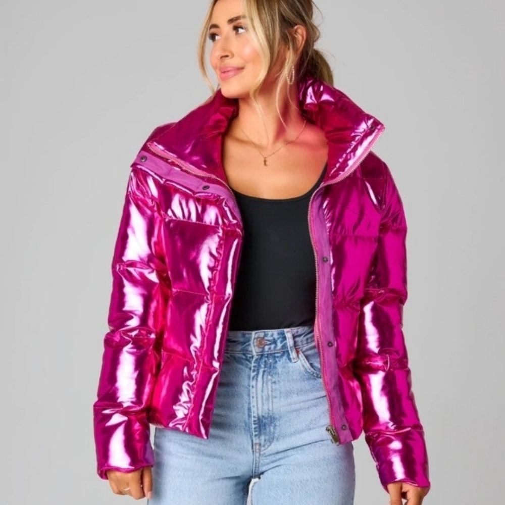 Buddy Love Metallic Pink Puffer